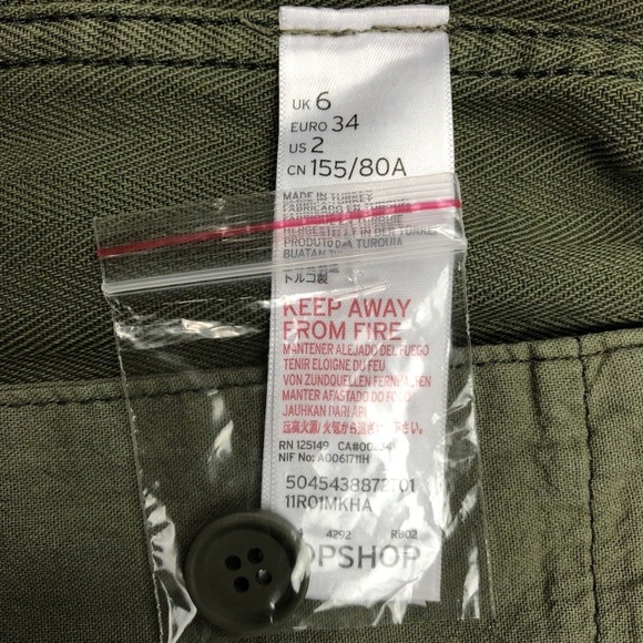 TOPSHOP $95 Button Paint Splatter Military Jacket - Picture 4 of 5